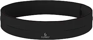 FlipBelt Classic Running Belt, Phone Holder for Running, Money Belt Pouch