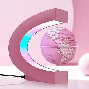 Magnetic Levitating Floating Globe Lamp with 7 Colors, Cool Tech Gadgets Gifts for Ladies/Mother/Wife/Girlfriend, Birthday Gifts Desk Decor for Office Home Bookshelf Display