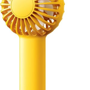 SWEETFULL Mini Portable Fan - Rechargeable Handheld Fan, 3 Speeds Personal Small Hand Gifts for Travel Essentials, Lash, Makeup, Eyelash, Kids, Girls, Women - USB, Cute Design Yellow