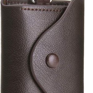 Contacts Car Key Case for Men and Women Small Leather Key Holder Key Cover with 6 KeyChains
