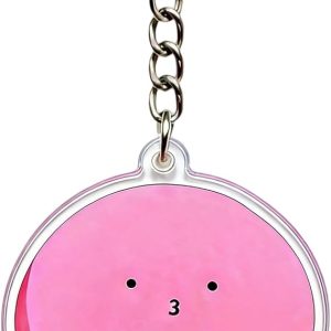 Cute Pink Octopus Keychain Acrylic Kawaii Sea Animal Keychain, Minimal Emoji Face Bag Charm, Aesthetic Clear Pendant for Keys Backpack Purse Gift for Women Girls