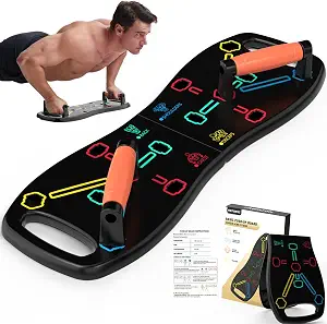 Push Up Board, Portable Pushup Board for Men, Foldable Push Up Bar | Multifunctional Pushup Handles for Floor, Strength Training Equipment for Home Gym, Suitable for Beginners and Teenagers