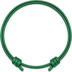 Wax Nylon Cord Bracelet for Men Women, Adjustable Waterproof String Jewelry | Handmade in USA 1.5mm rope cord bracelet, minimalist unisex nautical beach surfer style, friendship gift, sliding knot