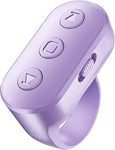 Scrolling Ring Remote for TikTok YouTube IG Shorts Video Landscape Portrait, Fingertip Wireless Scroller Page Turner Clicker for Kindle APP Compatible with iPhone iPad Android Phone Tablet