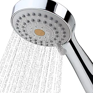 HO2ME High Pressure Handheld Shower, Power Boost Resists Low Flow, Chrome | Against weak pressure, pulsating massage for deep rinsing, with 79 inch stainless steel hose, rotatable mount arm, multi-mode