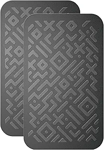 Car Dashboard Non Slip Mat, Brlvget Anti Slip Gel Pad, Multifunctional Fixate Anti Slide Sticky Dash Pad for Radar Detector, Cell Phone, Keys, Glass, Mirrors, GPS, Coins 5.3 x 3.2 inch (2 Pack)